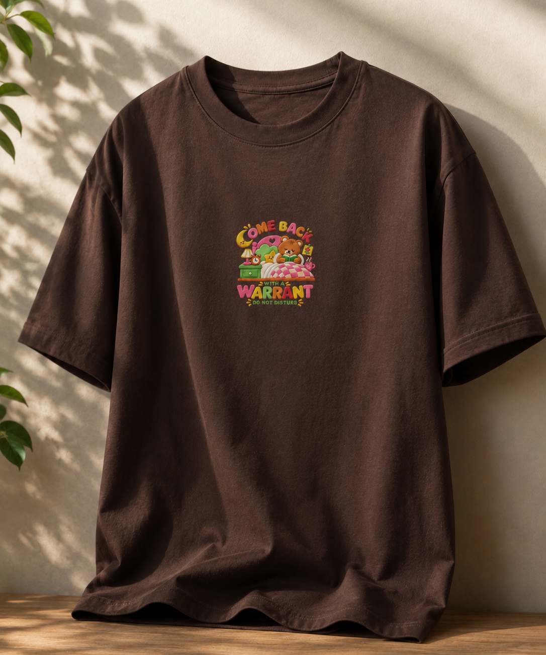 Warrant Oversized Brown T-Shirt