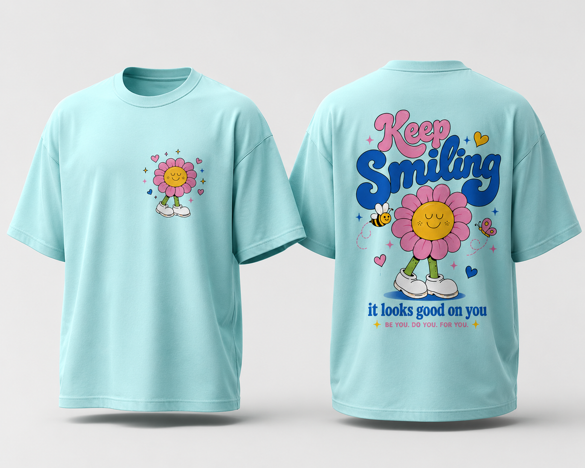 Keep Smiling Oversized T-Shirt