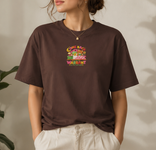Warrant Oversized Brown T-Shirt