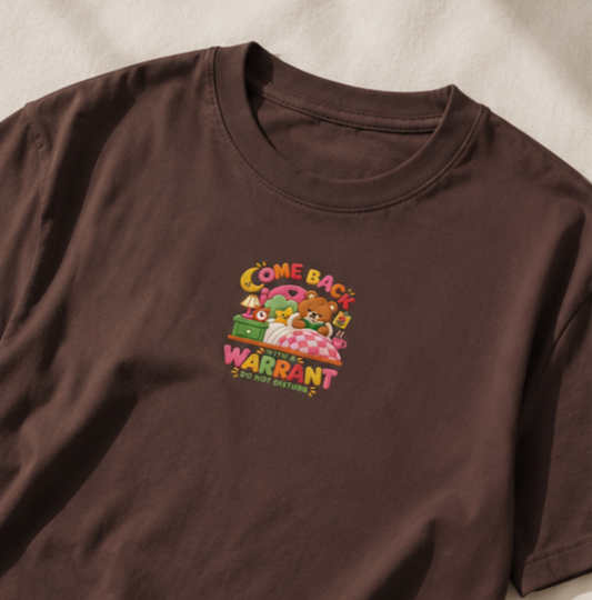Warrant Oversized Brown T-Shirt